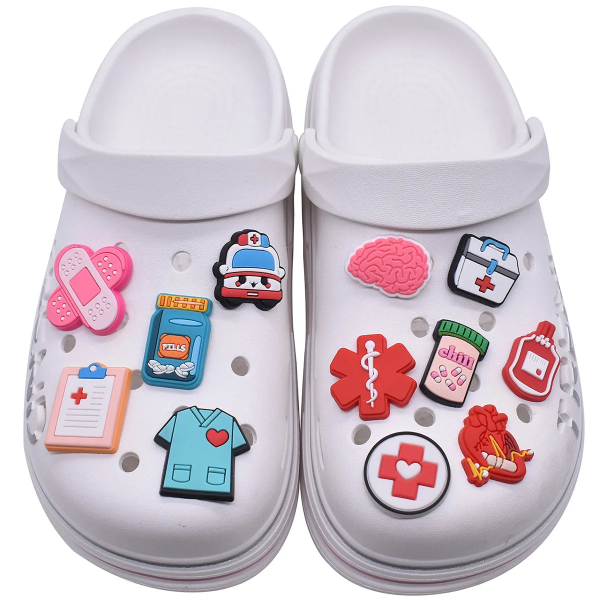 classical medical PVC shoe Charms Slippers Buckle combination Fit Wristbands accessories Decoration Bands gift unisex party