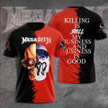 Mens T Shirt Rock Megadeth Band 3D Print T-shirt Men Fashion Short Sleeve Tops Tees Kids Clothing Punk Hip Hop Harajuku Tops
