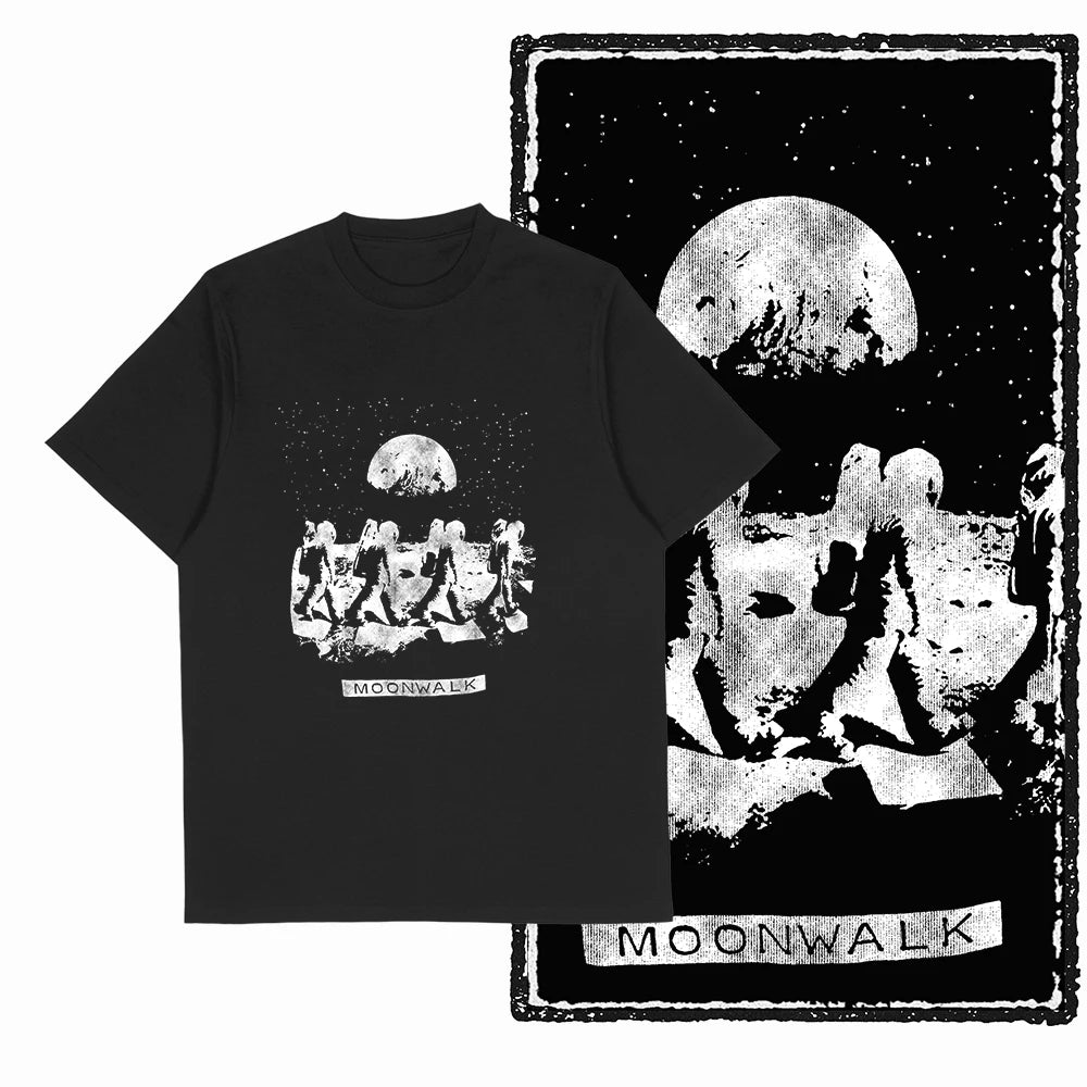 Coolmind SA 100% Cotton astronaut Graphic T shirt fo men Cool Moon print Big Size men tshirt BLACK men's novelty tee shirt