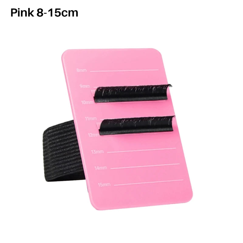 Acrylic Lashes Holder Pad Individual Eyelash Tablet with Bandage 7-14mm/8-15mm Eyelash Extensions Hand Plate Salon Makeup Tools