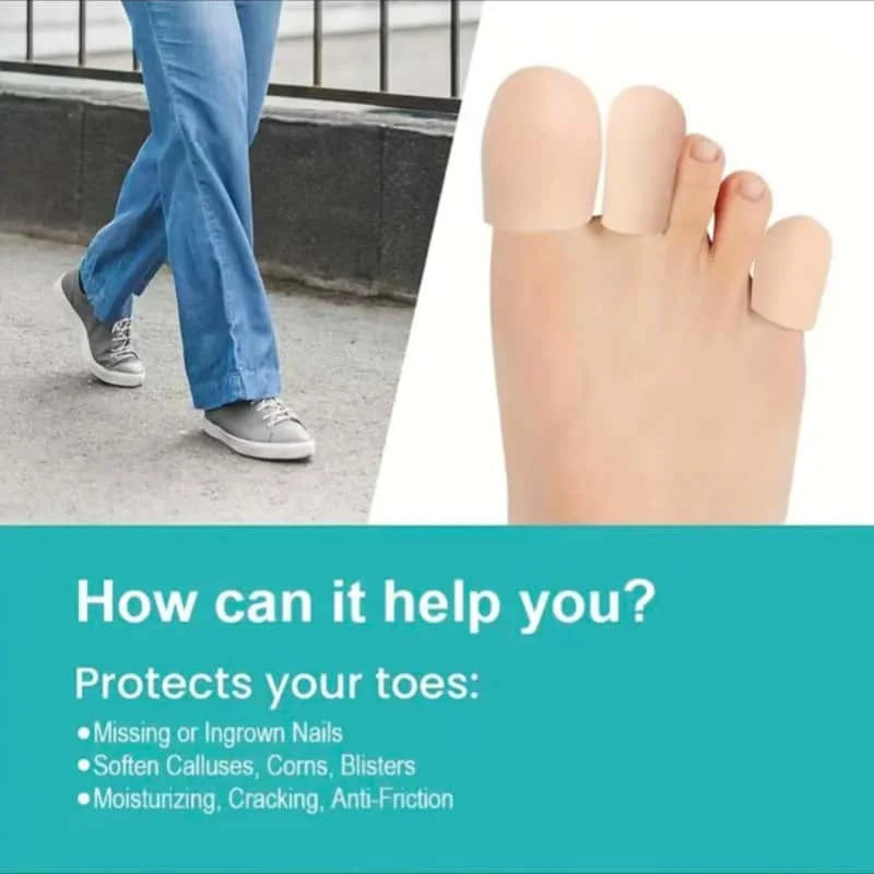 2 Breathable Silicone Toe Caps, Specifically Designed for Big Toes - Reduces Calluses and Blisters, Durable and Comfortable, Suitable for Walking, Toe-Friendly, Comfortable Fit, Slip-On Design