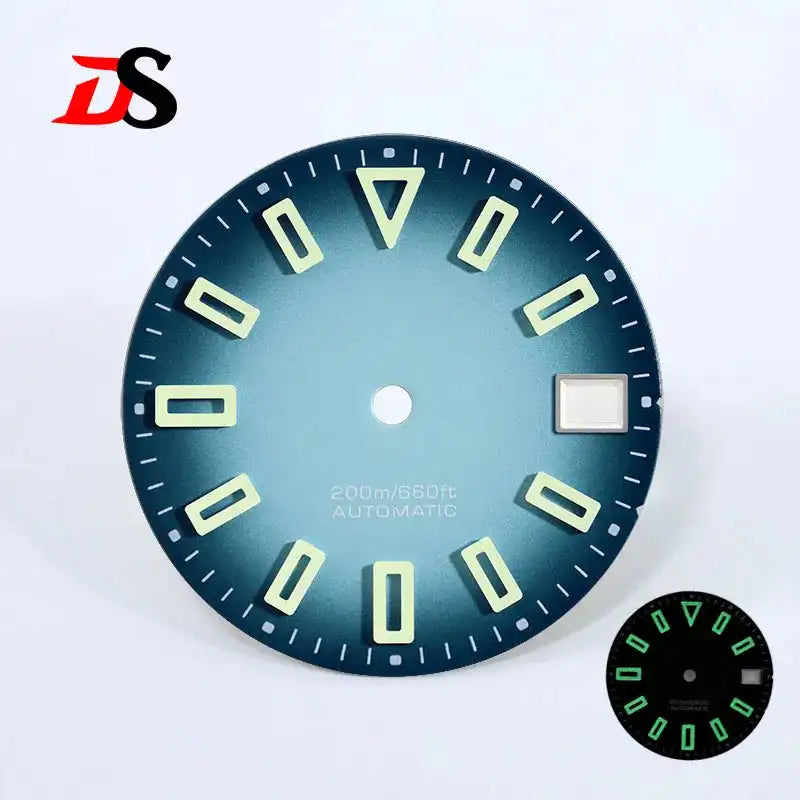 NH35 Dial Matte Dial Hollow Index 28.5mm BGW9 C3 Lume for NH35/NH34 Movement Custom Logo Watch Accessories