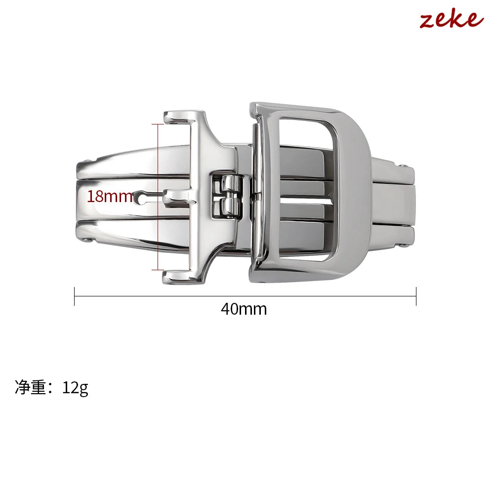 Stainless Steel Watch Buckle Silver Gold Rose Watch Clasp Accessories 18mm Replacement Buckle for Jaeger Watch Strap with Tool