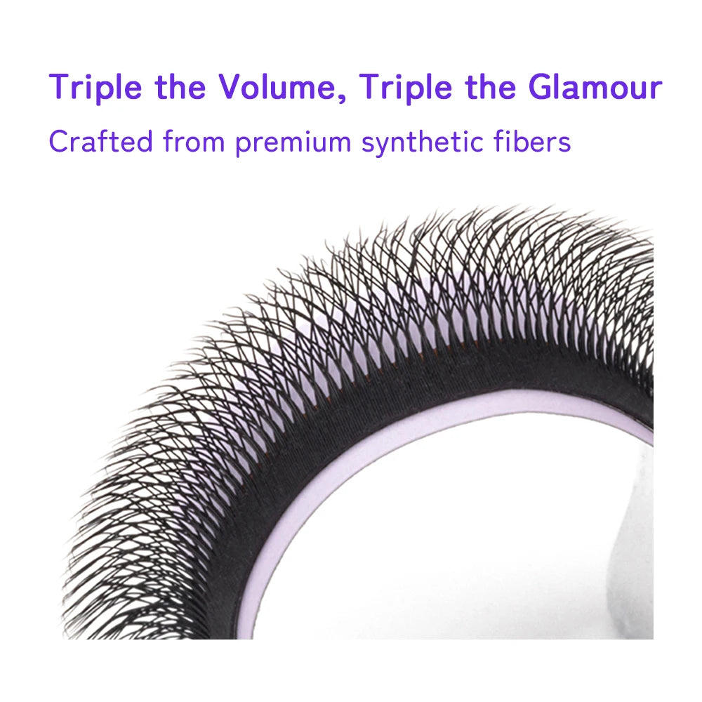 LUKATME 5D W Eyelash Extensions C/D Curl 8-15mm W Shaped 5D Fans False Lashes Mega Volume 5D Eyelash for Makeup