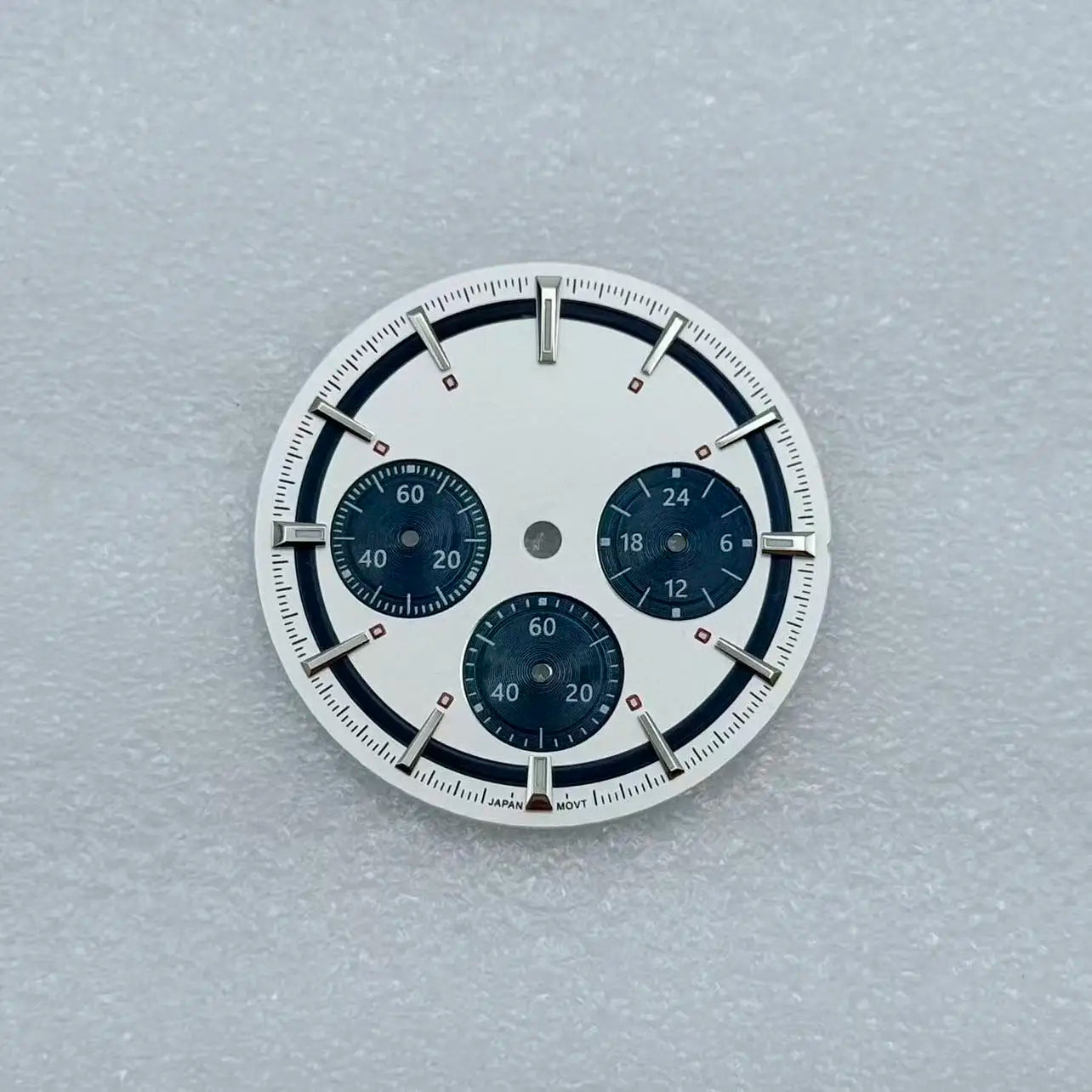 29.5mm/32.5mm No logo Sunburst Watch Dial For Seiko VK63 Longines Conquest Chronograph Quartz Movement Green Lume Mod Parts Case
