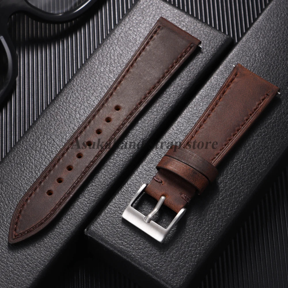 18mm Quick Release Vintage Leather Straps for Casio Mod Kit for F-91W W-800H SGW400 F84 F105/108 A158/168 AE1200/1300 Bracelets