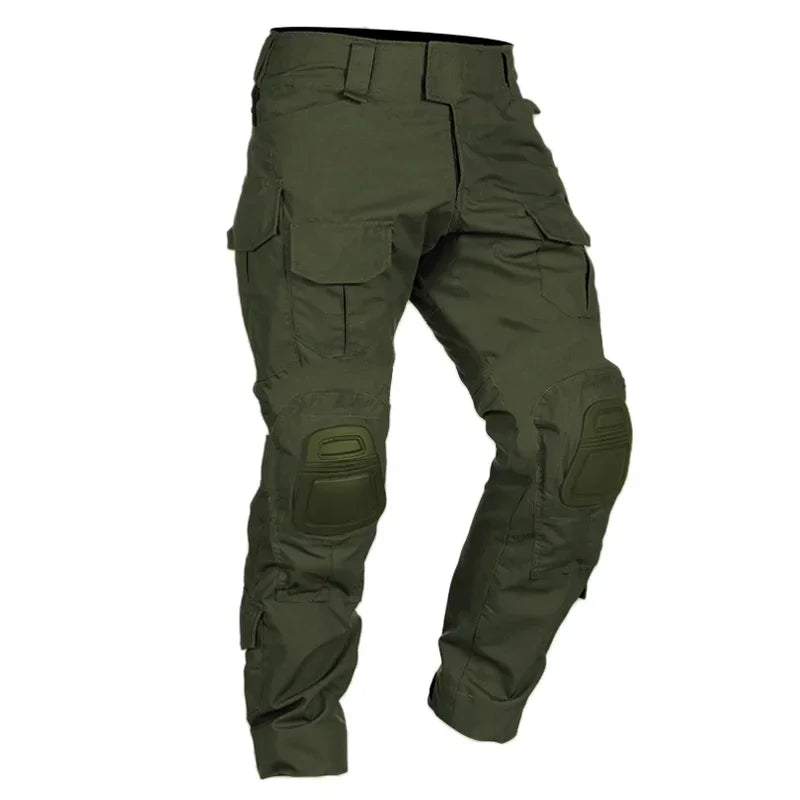 Men Combat Pants +Knee Pads Tactical Cargo Trousers Camouflage Multicam Training Trekking Hunting Clothes Wear-resisting