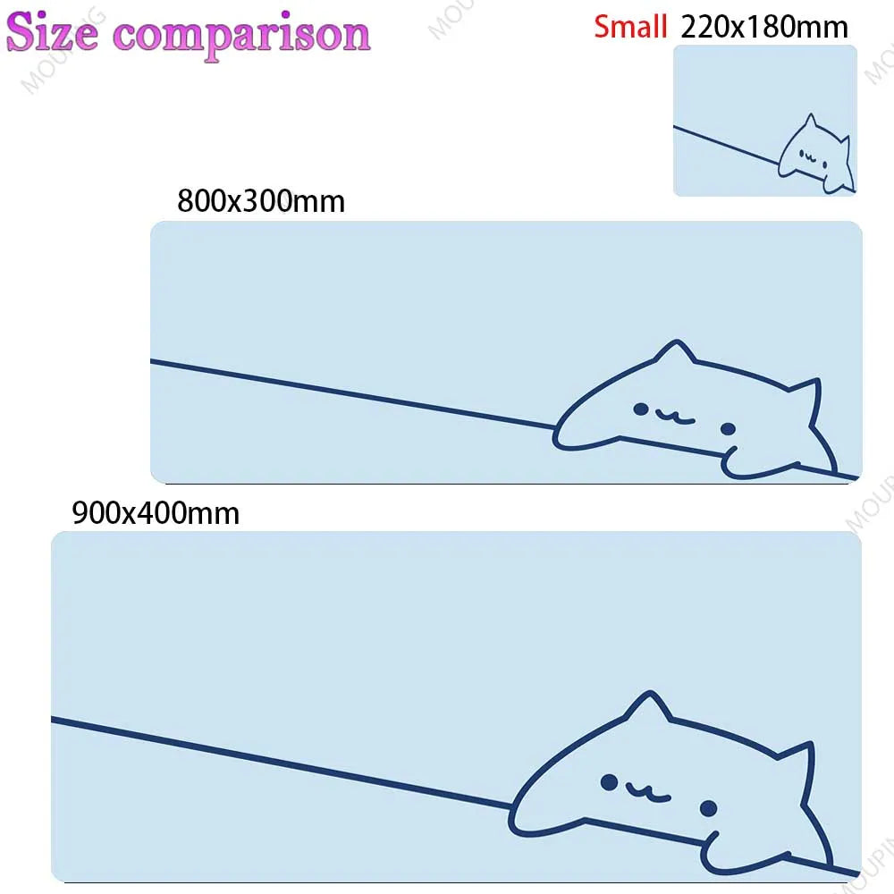 White Deskmat Black Cat Kawaii Mouse Pad Minimalistic Gaming Laptop Large Mousepad Anime Office Carpet Gamer Keyboard Mouse Mats