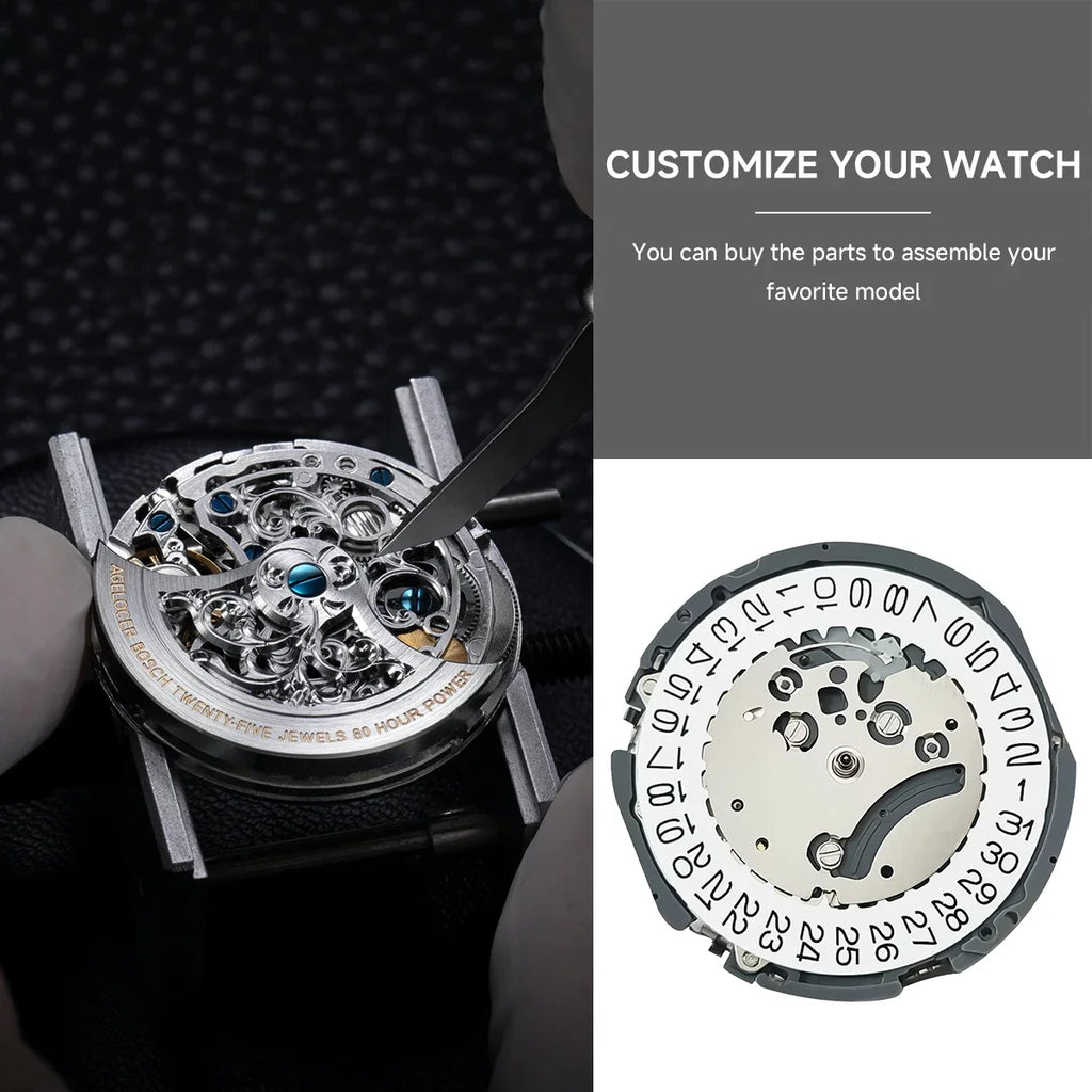 Japan Genuine VK63A Chronograph Quartz Movement with Battery Japan Original Mechanism VK63 VK61A VK67A Mod Replace Movement