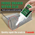 KJM Refrigerator Drawer Repair Glue - Quick-Dry Strong Sealant for Cracks & Breaks, Easy Apply, Durable Bond, Freezer Resistant