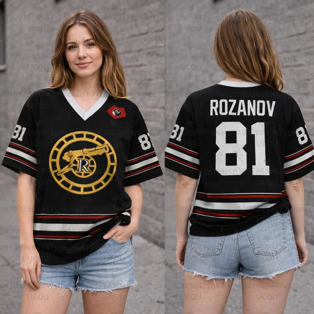 New Men's Women's Heated Rivalry Hockey Jersey Short Sleeve Tee Rozanov HOLLANDER Short Sleeve T-shirt Unisex Tops