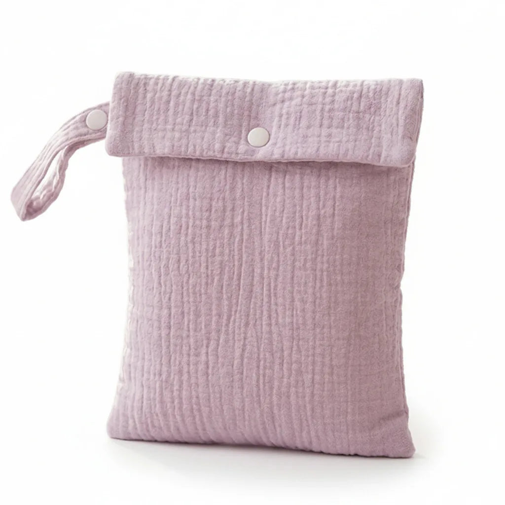 Baby Diaper Bag Muslin Cotton Gauze Wet Bag Portable Travel Hanging Organizer Pouch Infant Toddler Mommy Cosmetic Bag Best