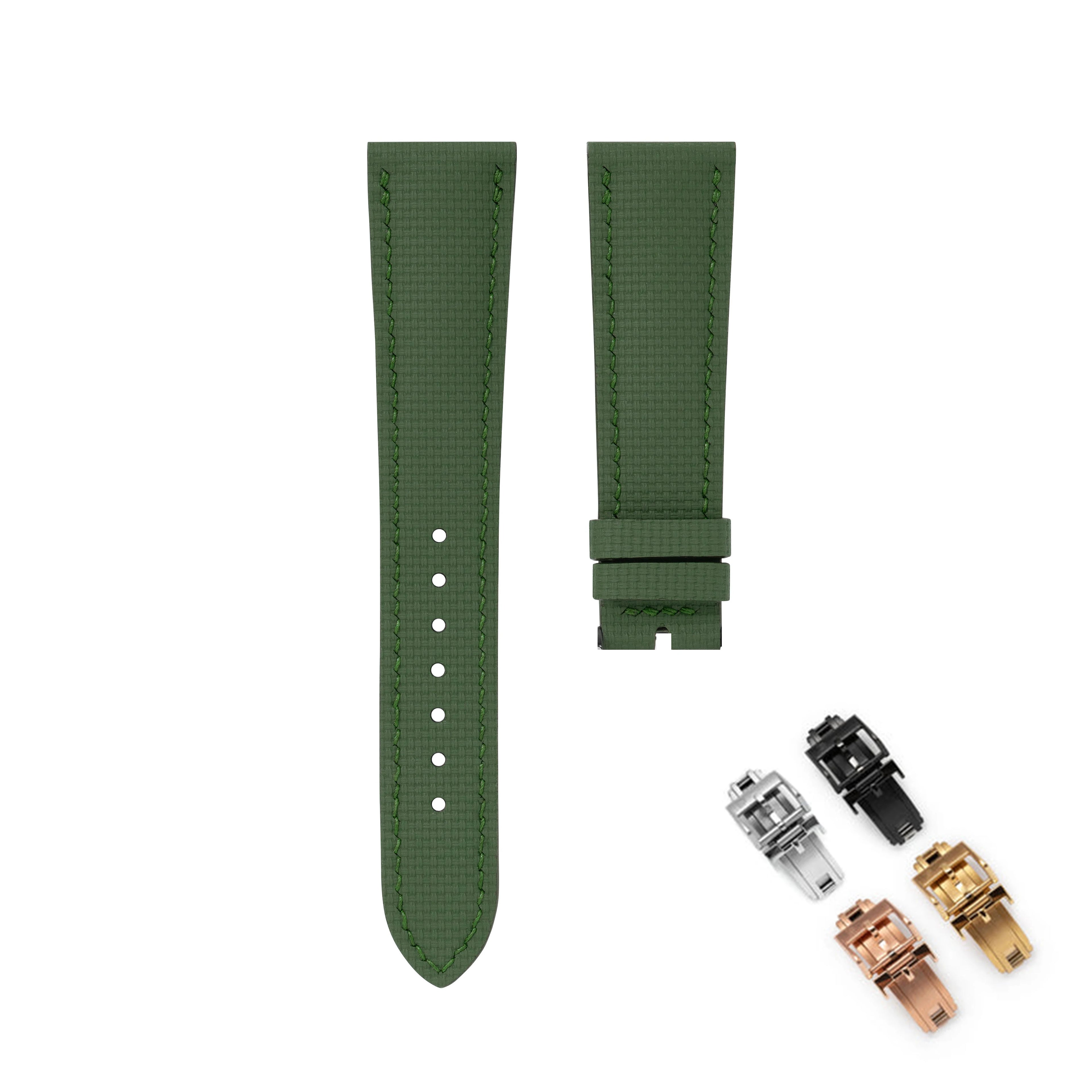 FKM Rubber Sailcloth Watch Strap 18mm 19mm 20mm 21mm 22mm Watch Bands Fit For Omega Seamaster 150 Omega Speedmaster Swatch