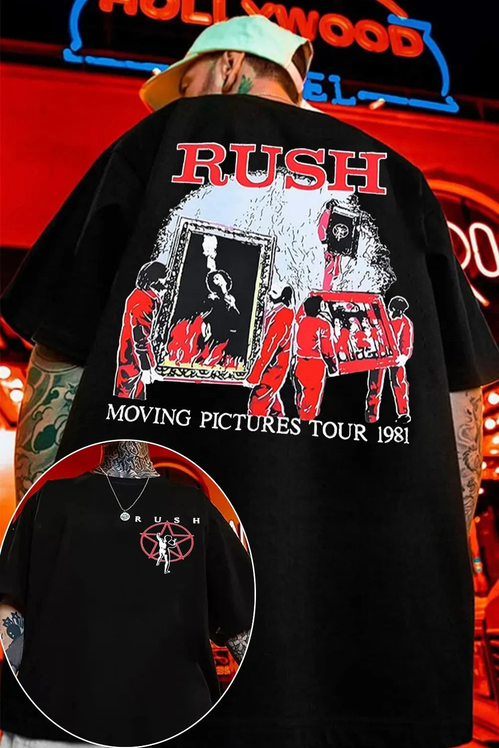 2026 Rush  Band TShirt Mens Womens Cotton Tees Summer Casual Short Sleeve Round Neck Clothing Loose Top Trend Unisex Tee