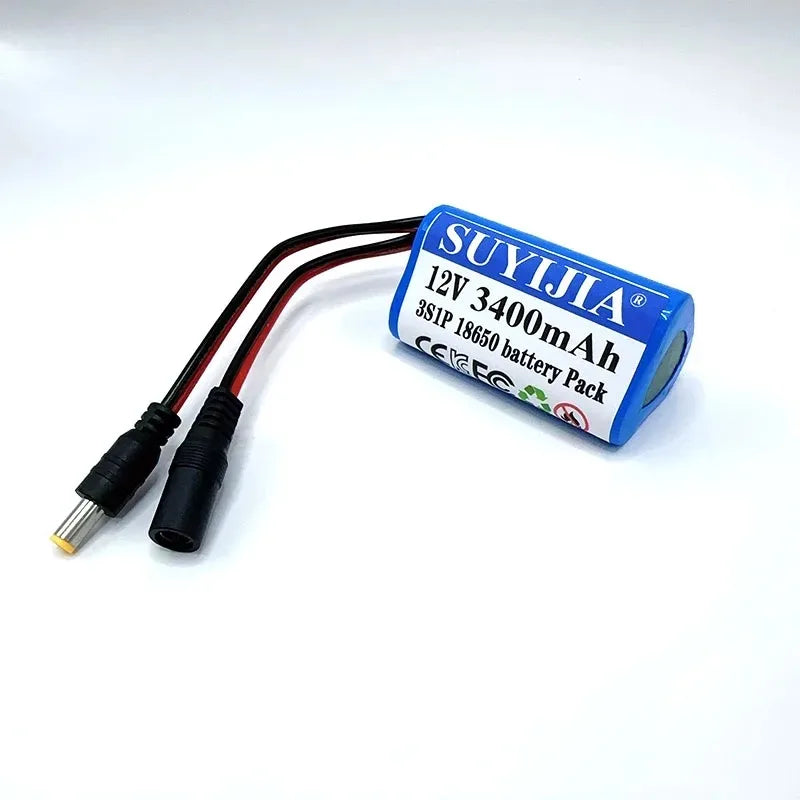 New Original 12V 3S1P Battery 6800mAh 12.6v 11.1v 18650 Lithium-ion Battery Pack Rechargeable Battery for CCTV Camera Fascia Gun