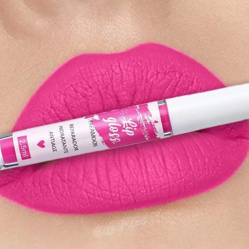 Matte Liquid Lipstick Rose Red Lip Glaze Makeup Moisturizing Waterproof Durable Lip Mud Non-stick Cup Lip Gloss Korean Makeup