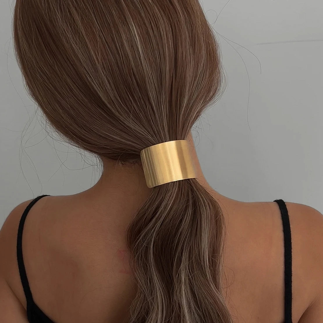 Fashion Irregular Geometric Hair Ties Elastic Hairband Punk Metal Hair Bands Rope Women Bowknot Ponytail Holder Hair Accessories