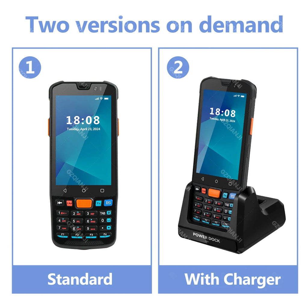 Android 11/14 PDA Handheld Terminal Data Collector with 1D Barcode 2D QR Scanner NFC 2/3/4G WiFi Bluetooth 3G+32G/4G+64G RAM+ROM