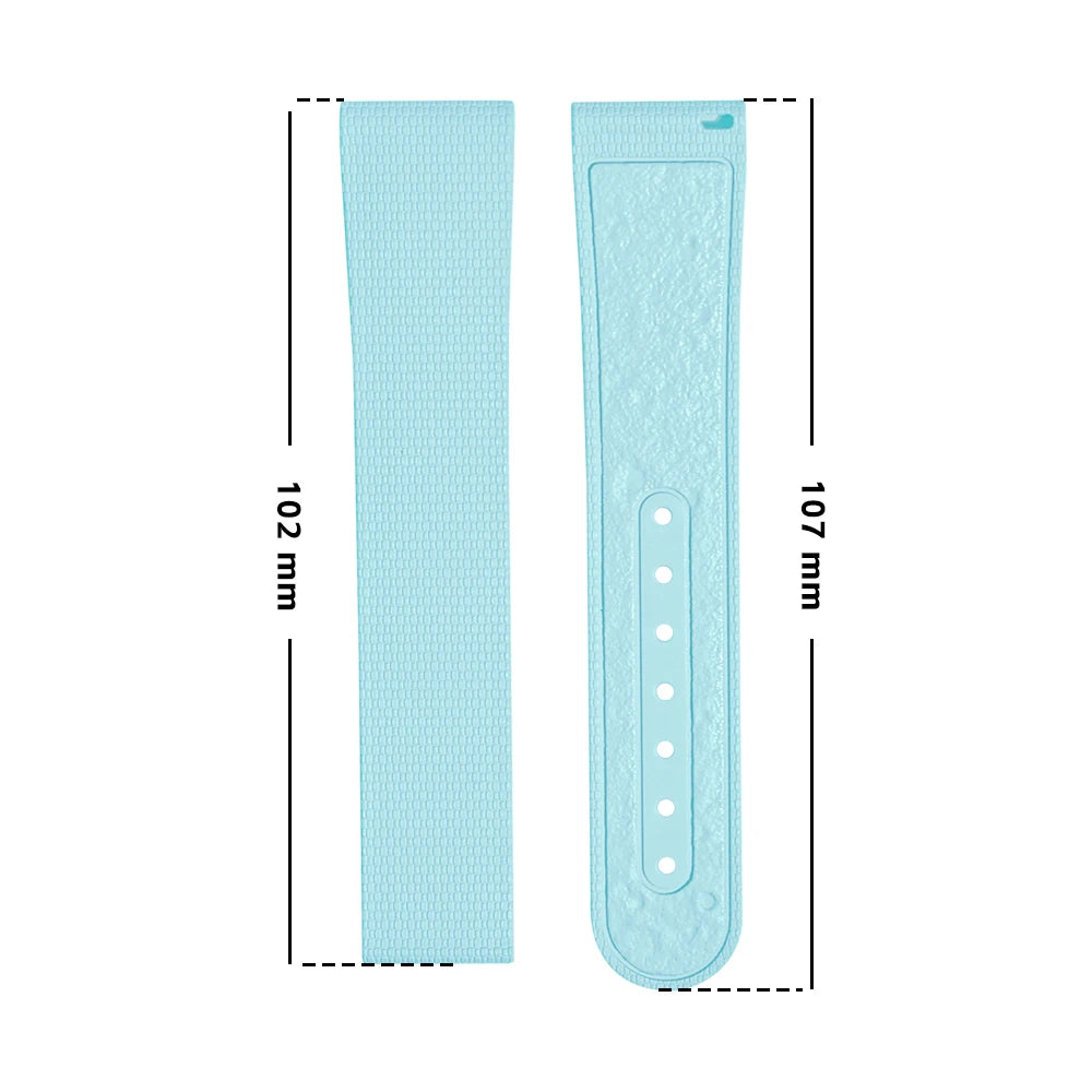 Watch Straps For Women 20mm For Omega MoonSwatch Speedmaster Cartier FKM Rubber Watch Strap Quick Release Universal Watch Bands