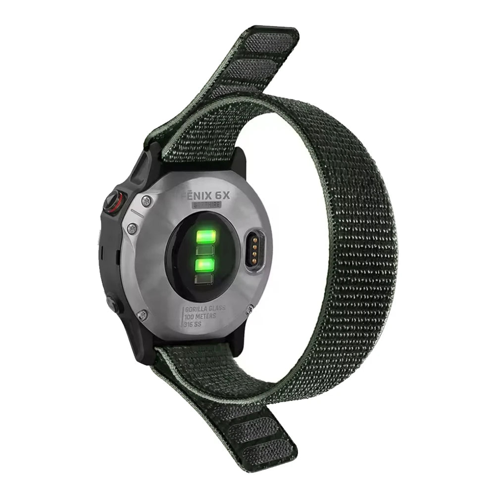 26mm 22mm Nylon Loop Watch Band For Garmin Fenix 8 8Pro 7 7X 6 6X 5X/Forerunner 970 965/Enduro 3 2/Instinct 3 2X QuickFit Strap