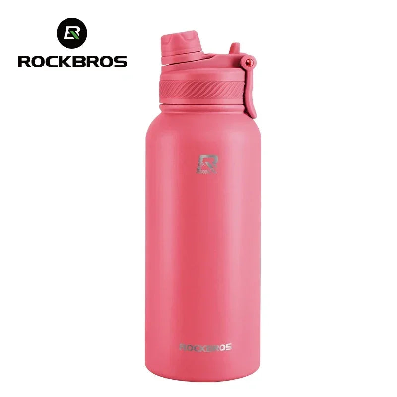 ROCKBROS Thermal Water Bottle Sports Water Bottle Non Slip Stainless Steel Cold And Hot Thermo Cup Cycling Hiking Equip