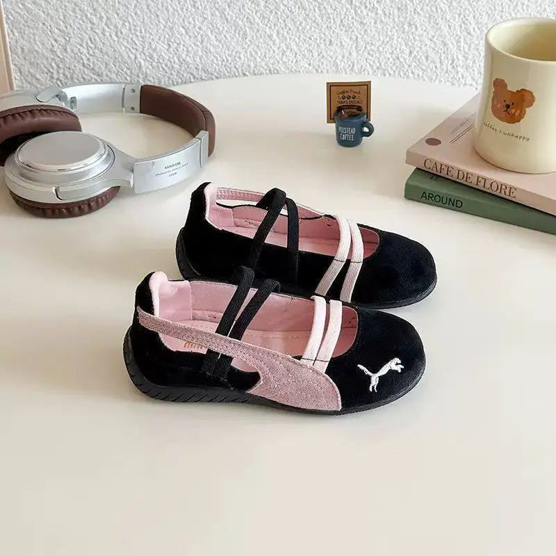 Kids'Casual Shoes Breathable Solid Color PU Leather Spring Flat Shoes For Children Anti-slip Sliver Black Shoes Size 21-37
