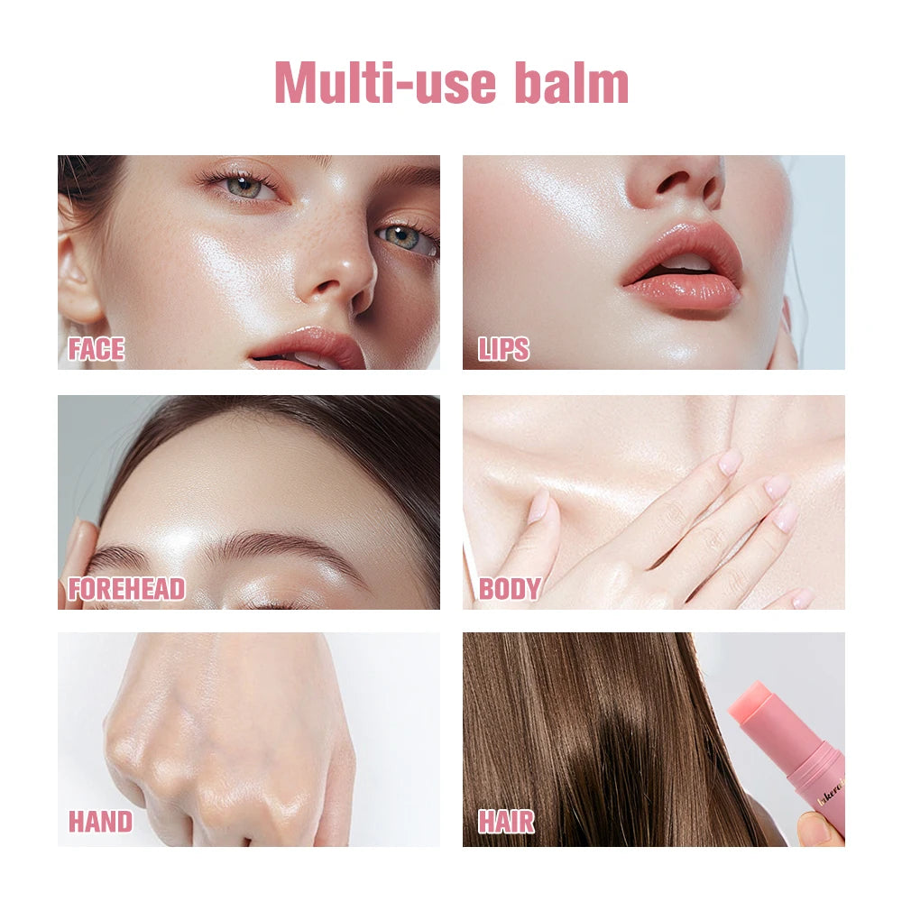 Pink Hydrating Stick Deep Hydrating Facial Skin Multi-functional Long-lasting Brightening Smooth Wrinkle Stick Skin Care Makeup