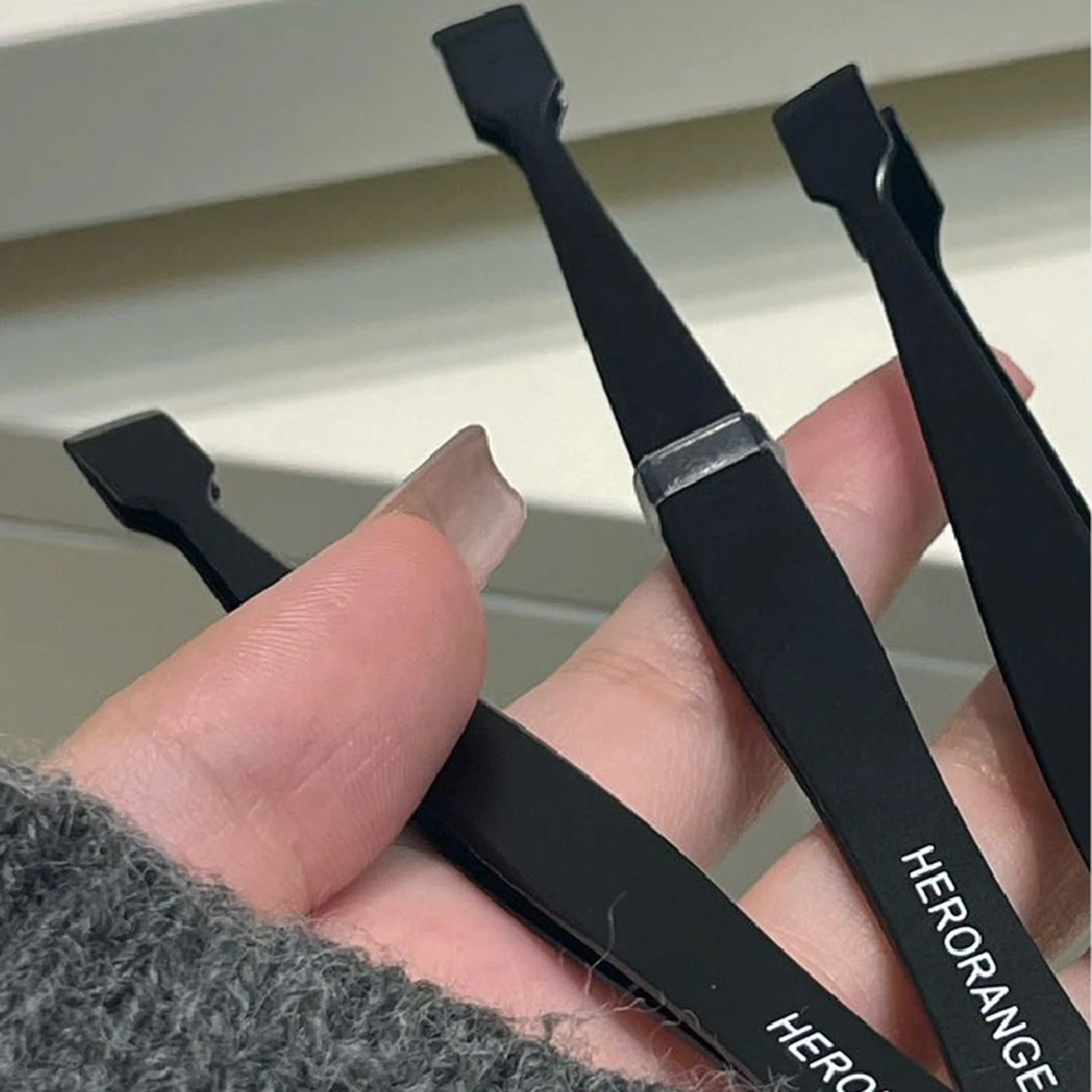 Stainless Steel Lower False Eyelashes Tweezer Lashes Extension Hair Removal Tweezers DIY Eyelashes Applicator Makeup Tools
