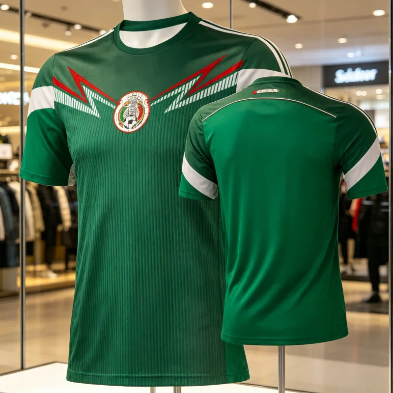 2026 vintage orange red Mexican fan customized breathable football T-shirt, comfortable and simple family Parent child clothing
