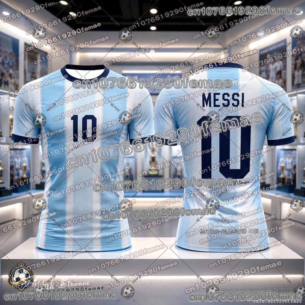 2026 Messi Football Fans Commemorative Jersey Quick Dry Breathable Casual Sports Soccer Shirt Short Sleeve Tee for Kids Adults