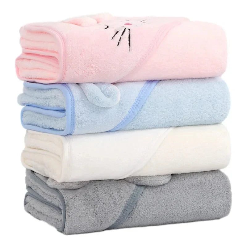 1 Baby Bath Towel Cap Animal Bath Towel Baby Blanket Bathroom Supplies