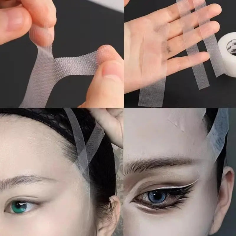 New PE/Non-woven Fabric Facial Tape Breathable Professional Cosplay Makeup Tape Transparent Lift  Double Eyelid Tape Makeup