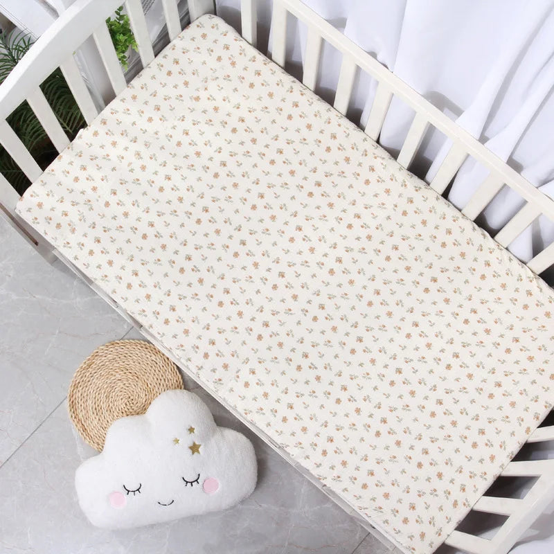 1 Pcs Baby Crib Sheets for Boys Girls Fitted Crib Sheet  for Standard Crib and Toddler Mattress Super Soft Microfiber Baby Sheet