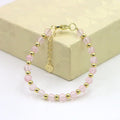 Fashion Lovely Baby Baptism Bracelet Natural Stone Crystal Lobster Clasp Parts Yoga Christmas Wedding Girls Gift Jewelry Charm