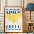 Retro Limon Cello Lemon Fruit Canvas Print Positano Lemon Strawberry Fruit Market Poster for Modern Bedroom Kitchen Home Decor