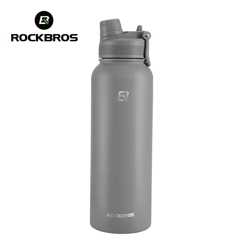 ROCKBROS Thermal Water Bottle Sports Water Bottle Non Slip Stainless Steel Cold And Hot Thermo Cup Cycling Hiking Equip