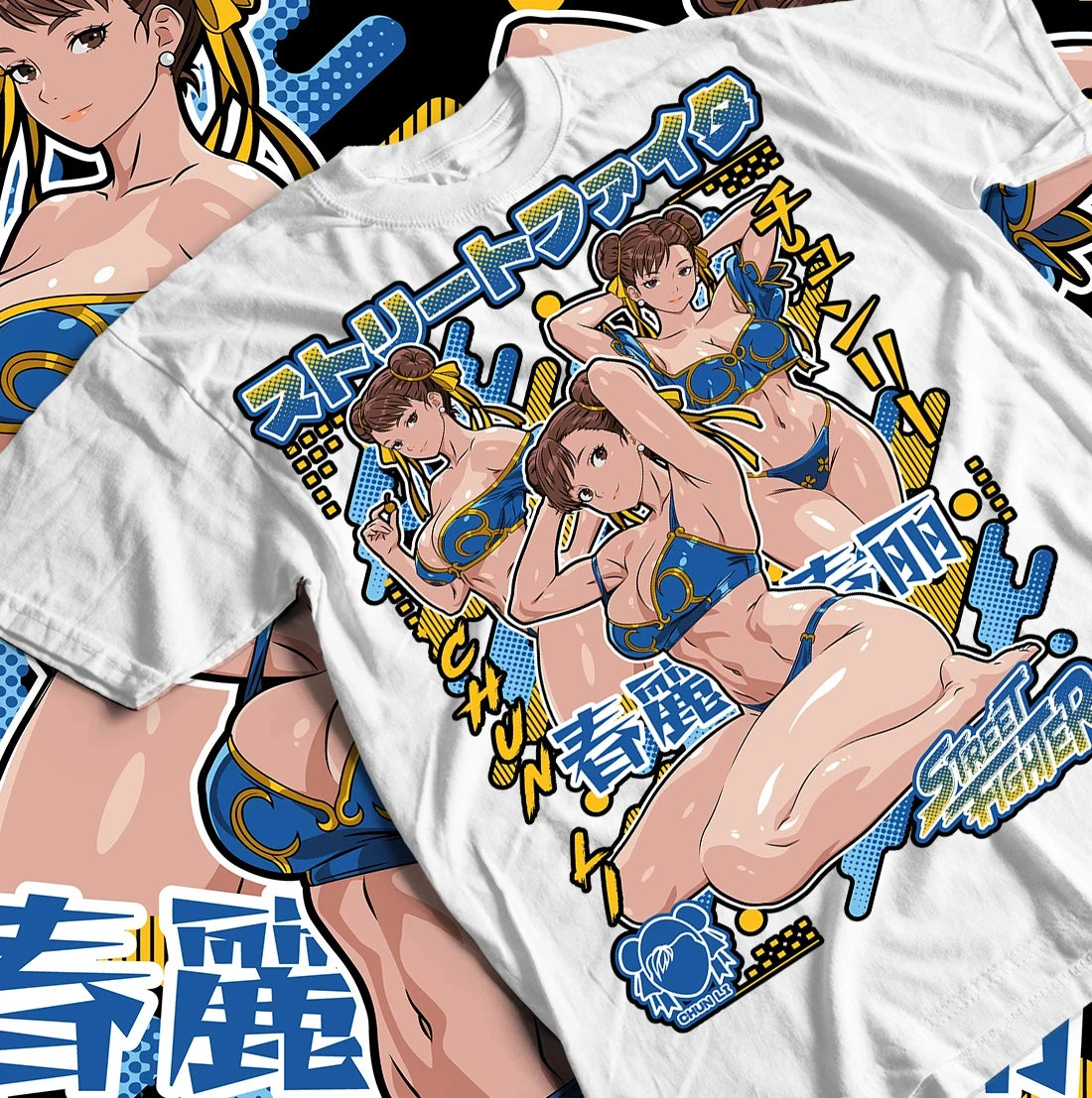Chun Li T-shirt Street Fighter Vs King of Fighters Snk WAIFU Gift Shirt All Size