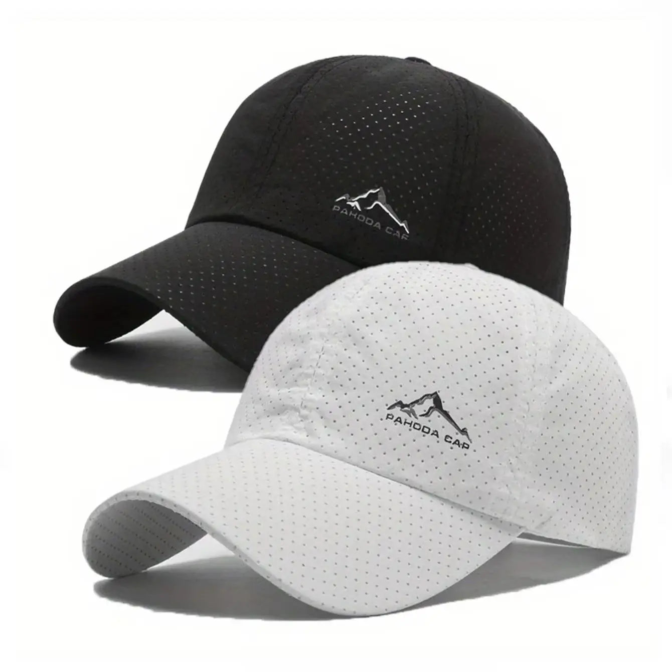 2pcs Sports Baseball Cap, Snow Mountain Print, Quick-drying, Spring Summer Leisure, D Suitable for Both Men and Women