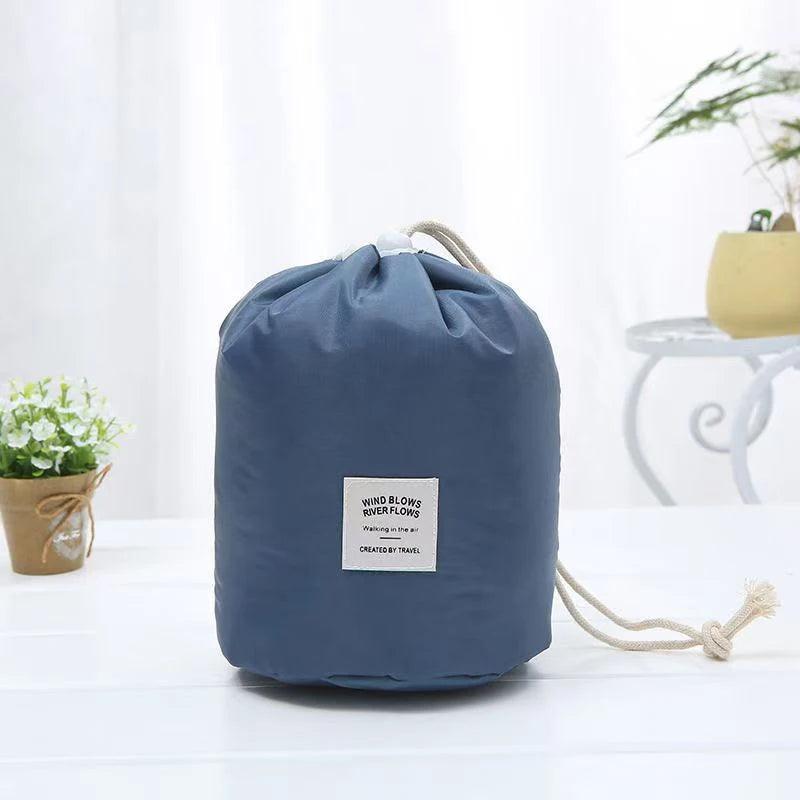 New Cosmetic Bag Fashion Round Waterproof Makeup Bag Travel MakeUp Organizer Female Storage Toiletry Kit Case,ylon High Capacity
