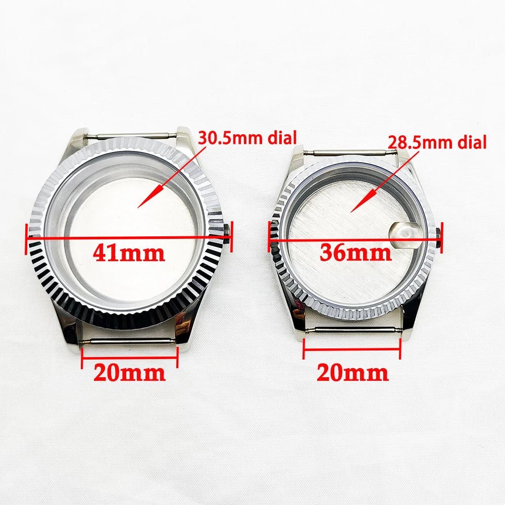 36/39/41mm NH35 36 38 Movement 904L Stainless Steel Constant Motion Case Watch Assembly Replacement Parts Oyster Strap