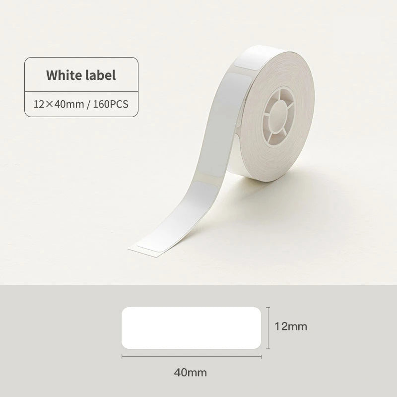 Niimbot Transparent Label Self-Adhesive Round Sticker White Paper For Niimbot D11 D110 Mini Portable Thermal Printer Tag Maker
