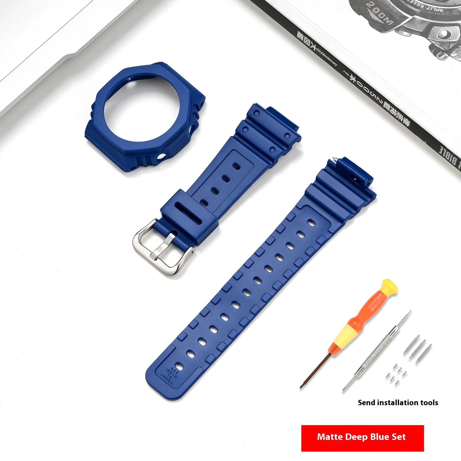 Case + Strap for Casio G-SHOCK GA-2100 GA-2110 Transparent Rubber Resin Watch Band Modified Quick Release Wrist Bracelet Shell