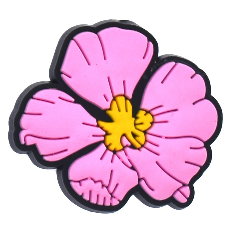 1PCS New Spring Outing Shoe Charms Flower Car Fashion Garden Shoe Accessories For Girls Party Gift PVC Button DIY Cactus Decor
