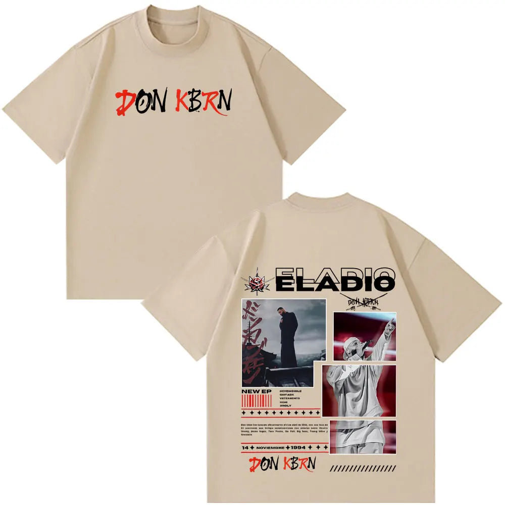 Eladio Carrion DON KBRN 2025 Album Graphic T-shirts Men Women Clothing Fashion Hip Hop Tshirt Casual Cotton Short Sleeve T-shirt
