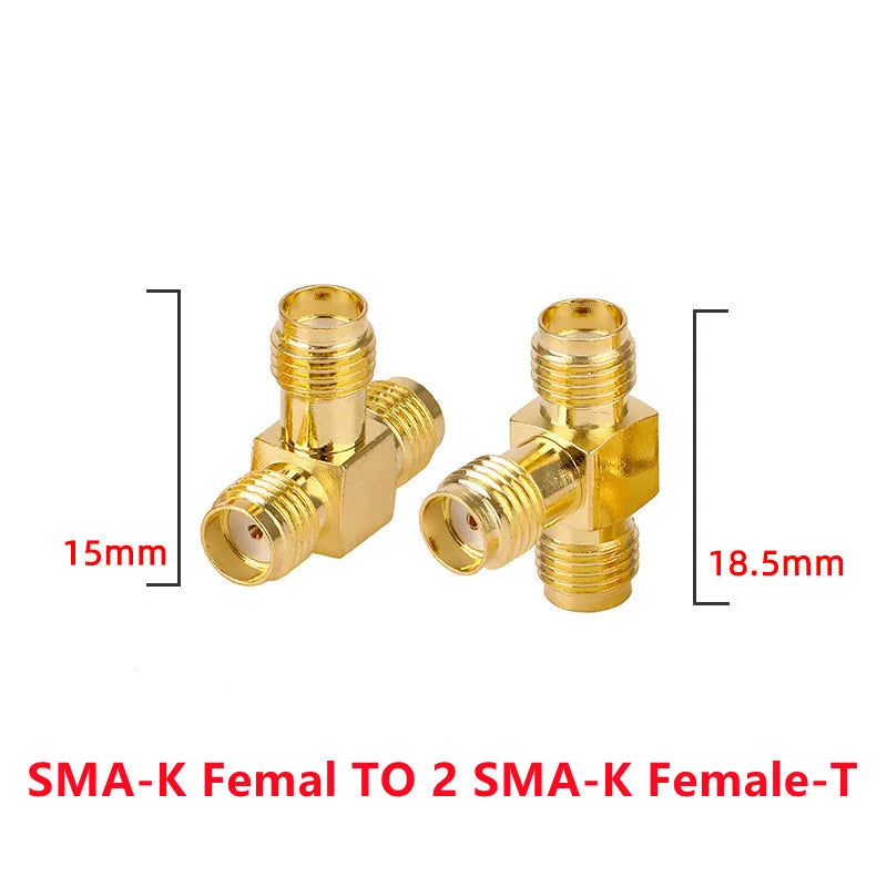 2PCS SMA to SMA Adapter SMA Male Female to Male Female RP SMA Straight 3 Way Right Angle 90 135 Degree RF Connector for Antenna