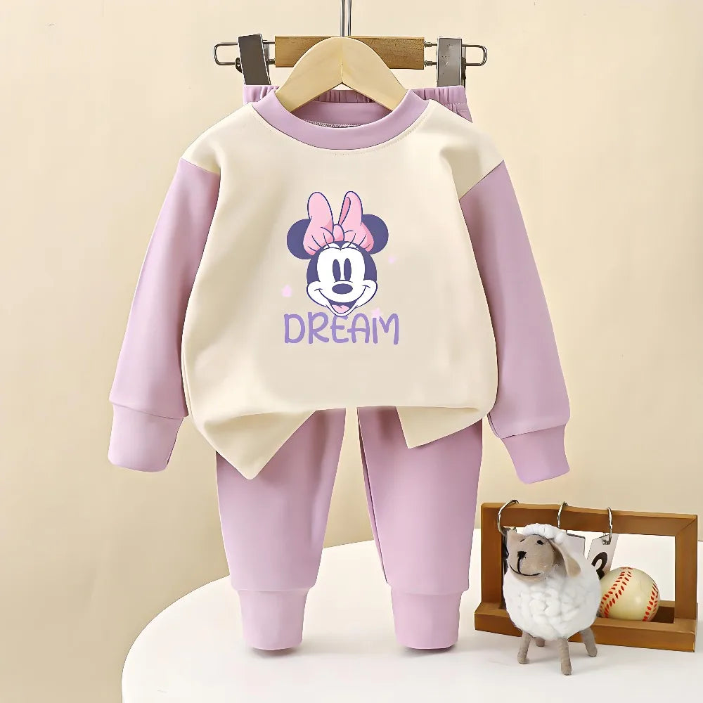 2026 Autumn New Long Sleeve Pajamas Sets for Girls Casual Home Clothes Sets Children Dralon Farbic Kids Bottom Clothes Sleepwear