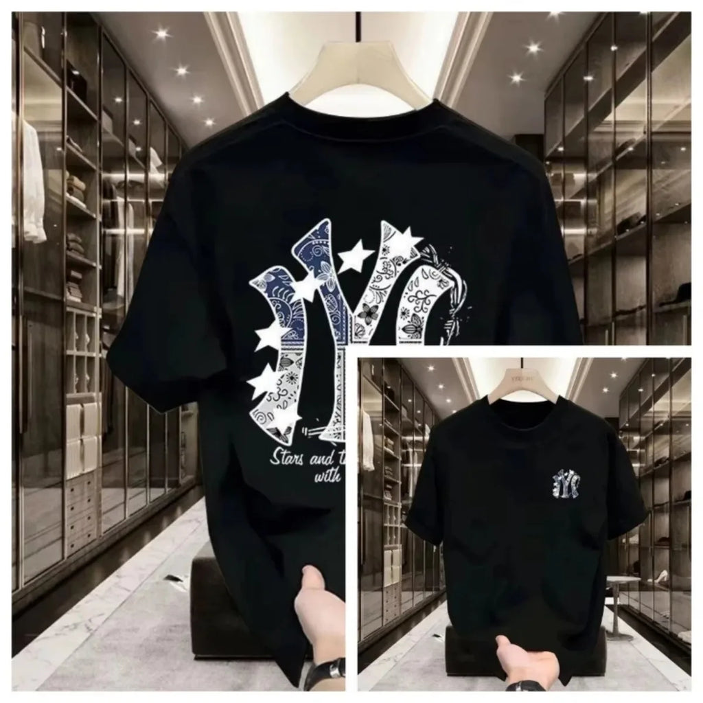 2026 New Trendy Street Printed Men's Short-sleeved T-shirt - A Street-style Comfortable Summer Loose Men's T-shirt
