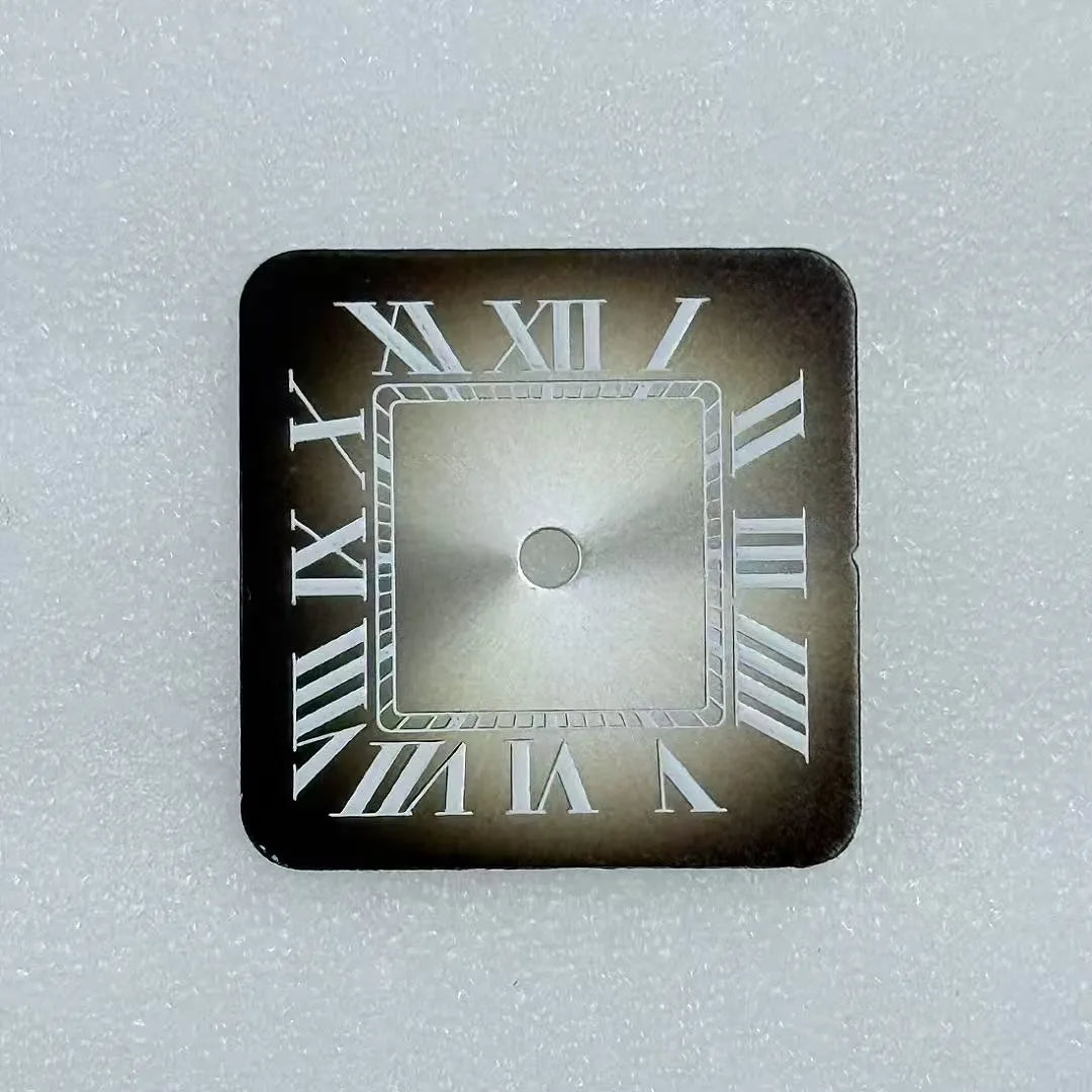 26.5mm Square Diamond Watch Case Fit 19mm Dial Two Blue Sword Shape Hands for Y120 Quartz Panther Cartier Movement Mod Parts