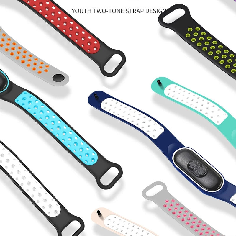 Waterproof Kids Sports Watch Children Smart Touch Screen LED Digital Watch Two Tone Silicone Strap Men Women Watch Student Clock