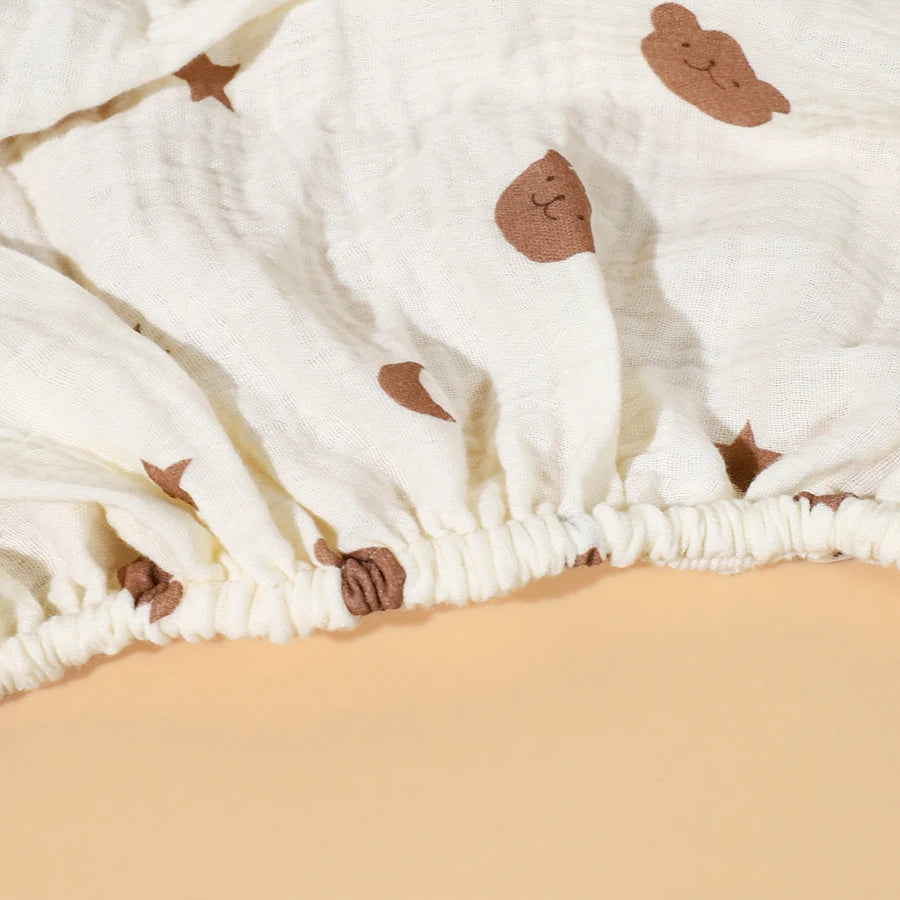 1 Pcs Baby Crib Sheets for Boys Girls Fitted Crib Sheet  for Standard Crib and Toddler Mattress Super Soft Microfiber Baby Sheet